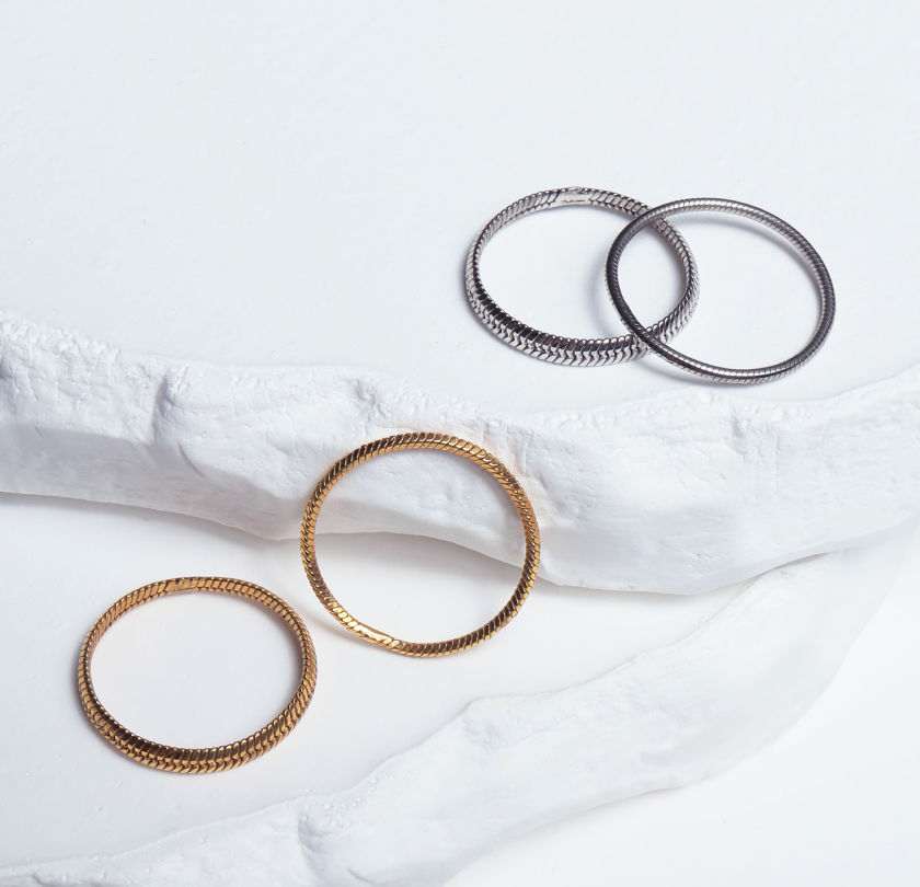 Snakechain Ring Set